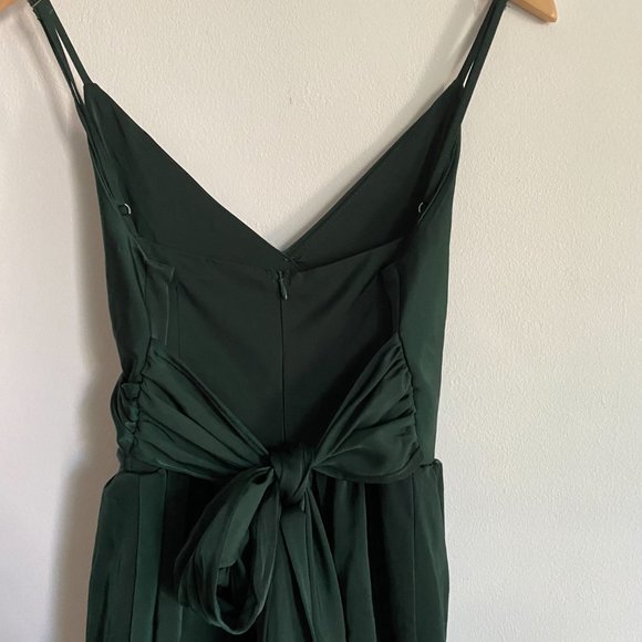 Showpo  Revolve Around Me Dress Satin Wrap in Emerald - Picture 4 of 5